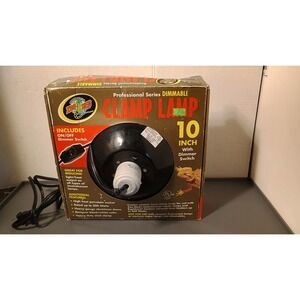 Zoo Med Clamp Lamp Reptile 10 Inch Black Good Dimmable 200W LF-16